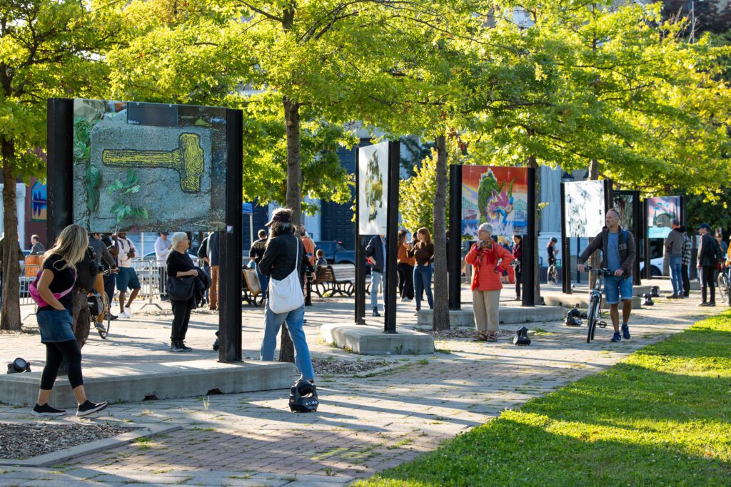 Exposition Un quartier en définitions au parc des Faubourgs.